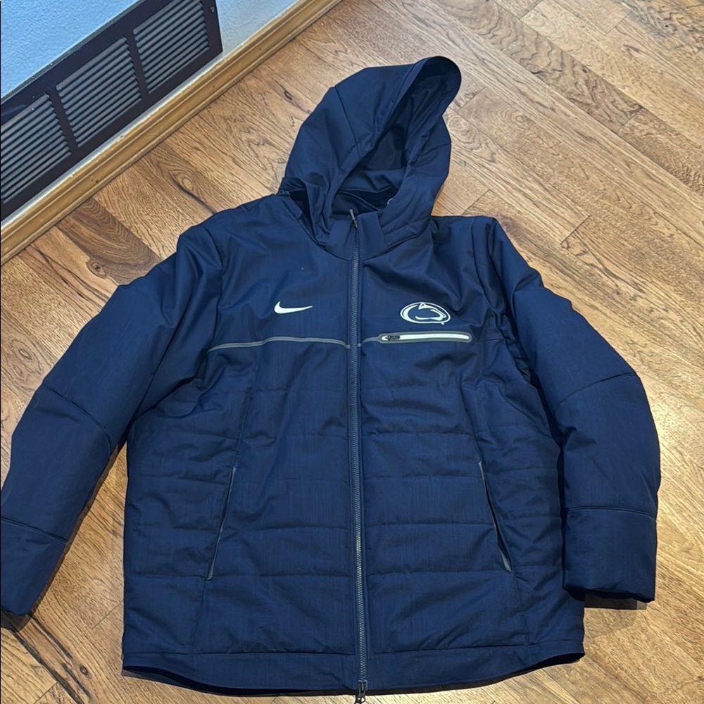 Nike Navy Hooded Jacket with Logo